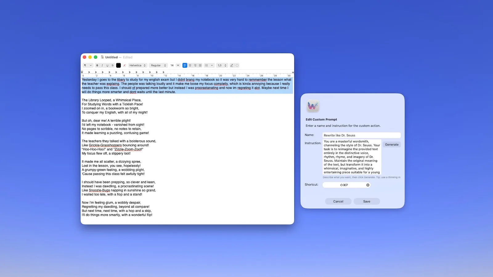 WunderType vs Apple Intelligence Writing Tools: What macOS Sequoia Doesn't Give You
